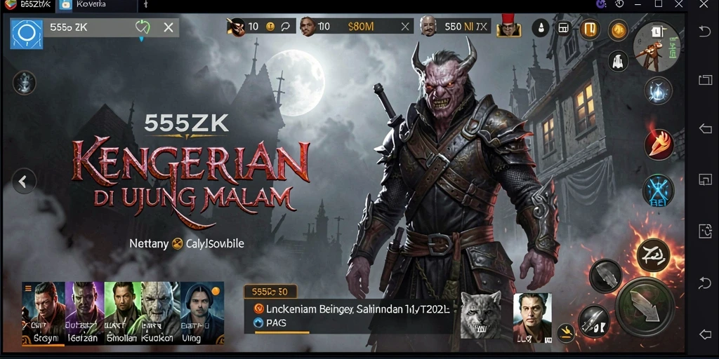 Gameplay mendebarkan di 555ZK dengan suasana Horror yang intens.