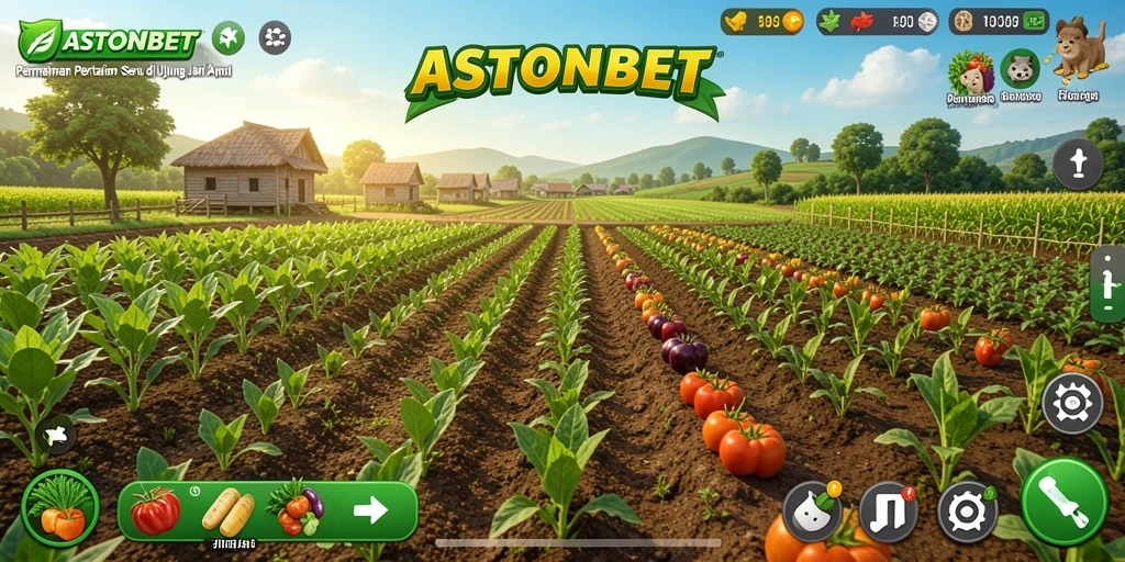 Tangkapan layar gameplay menunjukkan aktivitas pertanian yang seru dan interaktif.