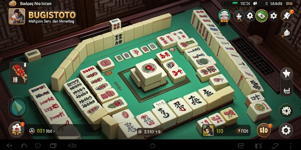 Tampilan gameplay BUGISTOTO yang menarik dalam permainan Mahjong.