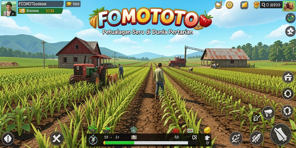 Tampilan gameplay <strong>FOMOTOTO</strong> yang penuh warna dan menarik.