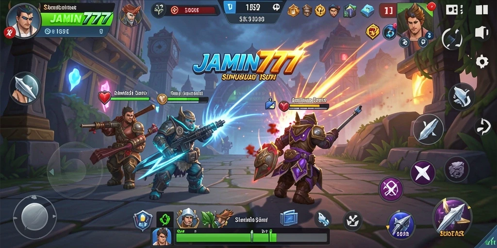 Screenshot utama JAMIN777 menampilkan gameplay Simulation yang memukau dan interaktif.