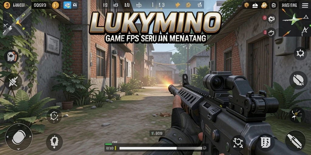 Screenshot menampilkan aksi seru dalam LUKYMINO yang penuh adrenalin.