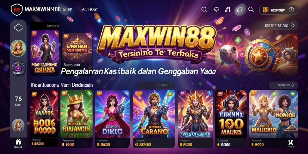 Tampilan gameplay menarik dari MAXWIN88 yang menggambarkan suasana kasino.