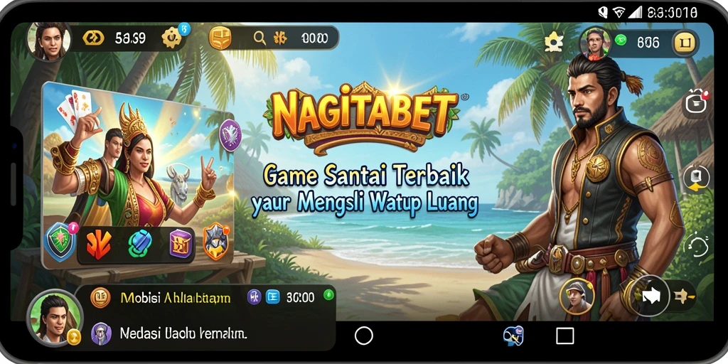 Tampilan gameplay menarik NAGITABET dengan karakter lucu.