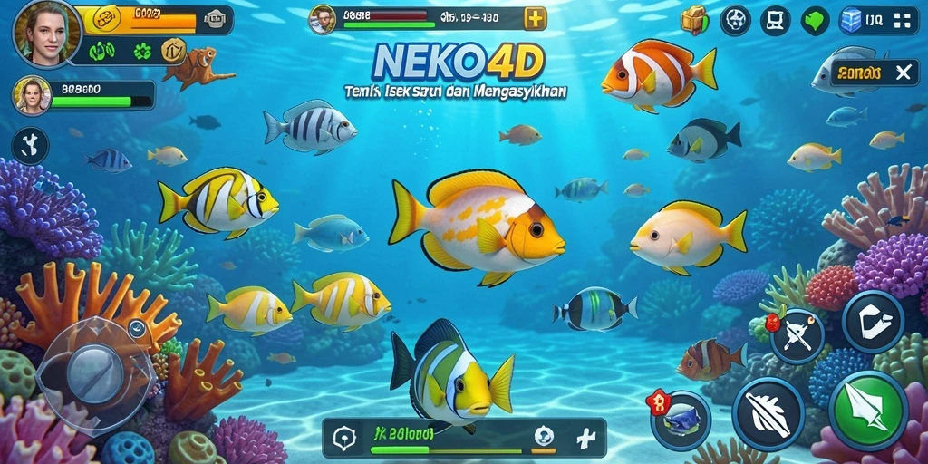 Tangkapan layar gameplay Tembak Ikan yang penuh warna dan seru.