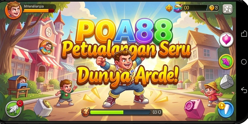 Tampilan gameplay seru dari POA88 dengan level penuh warna.